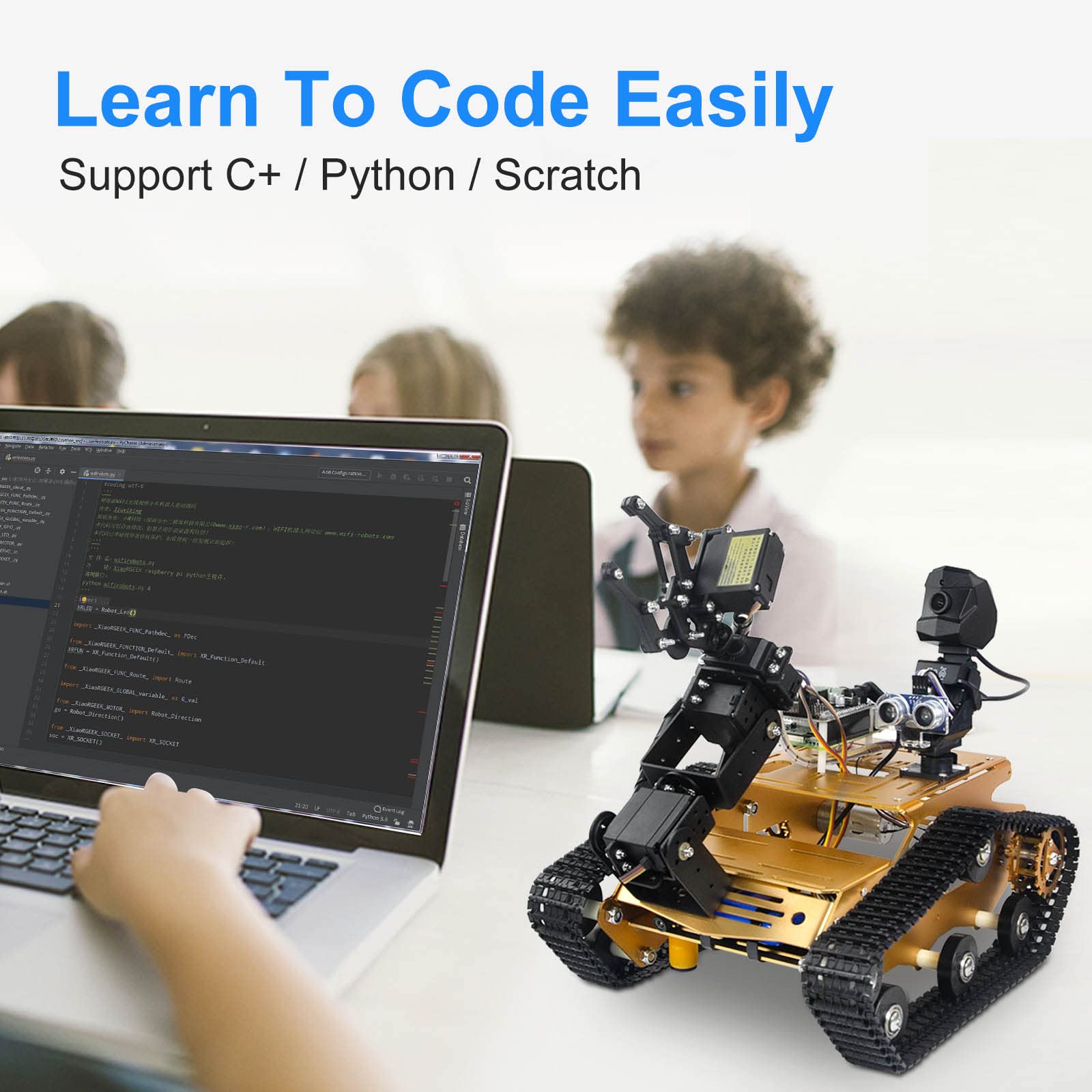 Buy XiaoR Geek Raspberry Pi Smart WiFi Robot Car Kit, with 2DOF Hd