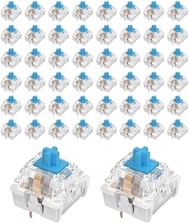 50PCS Blue Switch Mechanical Keyboard, Keyboard Switche, Blue Switch Mechanical Keyboards Tactile Clicky Switches with Dus... Price In India