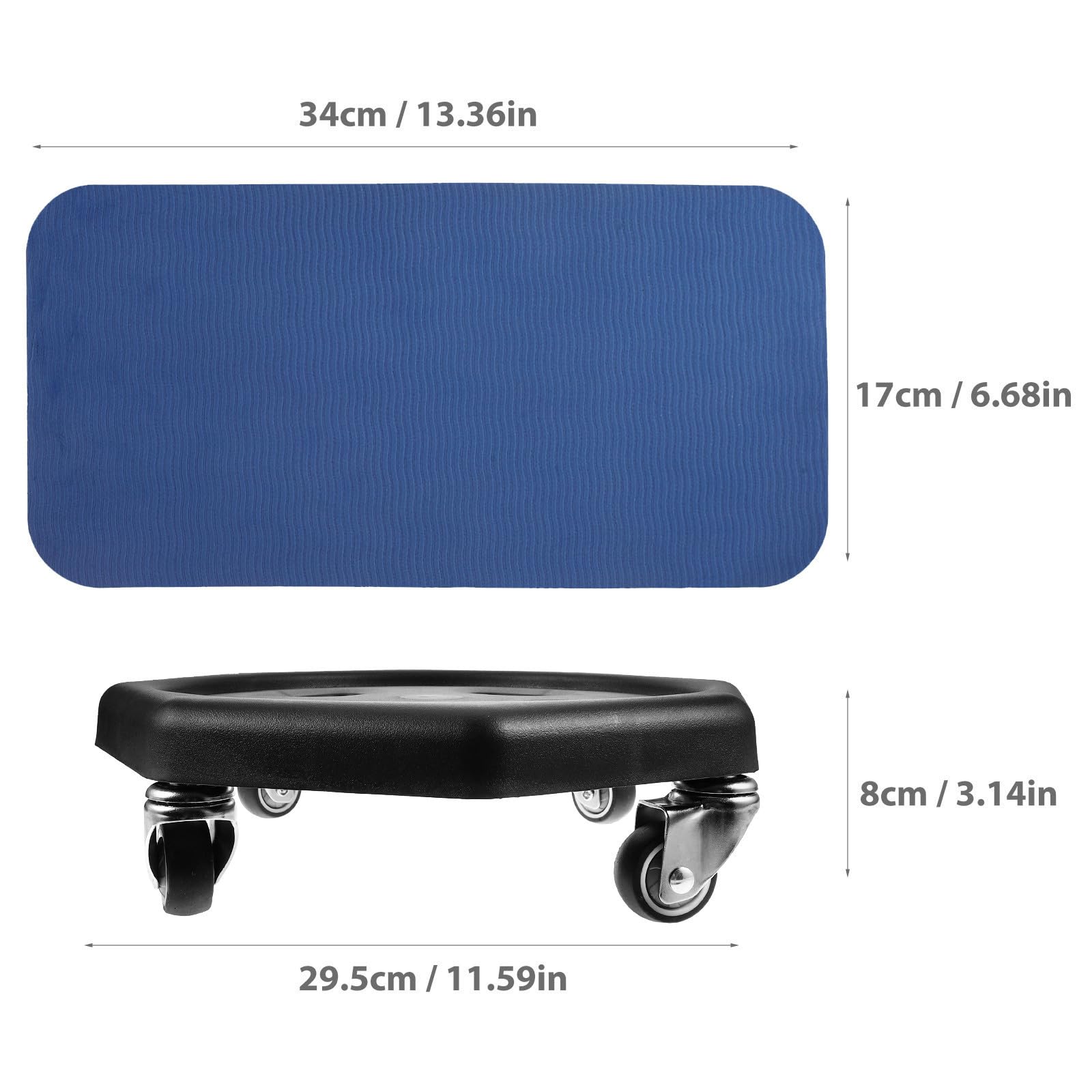 FOMIYES Discos Deslizantes para Ejercicio, Disco de Entrenamiento Abdominal, PP, Negro, con Cojín para Rodillas, para Ejercicios Abdominales en Casa Color Aleatorio