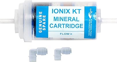 IONIX Mineral Cartridge for RO Water Purifier - 4 Inch Small Size With Push Connectors, 1 Piece, White