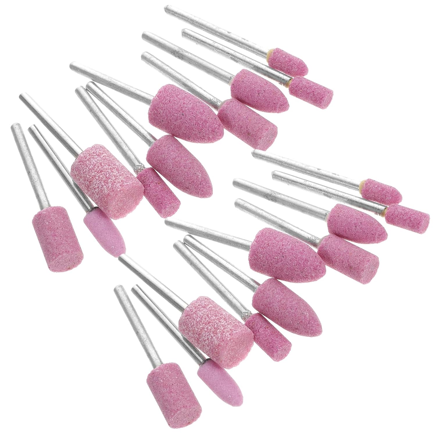 KICHOUSE 40pcs Grinding Stone Bits for Drill Abrasive Polishing Tools for Lightweight Grinding Accessories for Carving Trimming and Deburring
