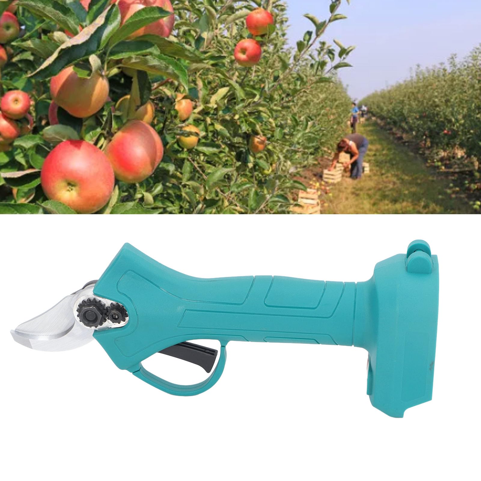 Potatore Elettrico a Batteria, Display LCD con Apertura da 2,5 Pollici Cesoie Elettriche Senza Spazzole, Cesoia per Rami Elettrico con Manico Ergonomico per Giardini