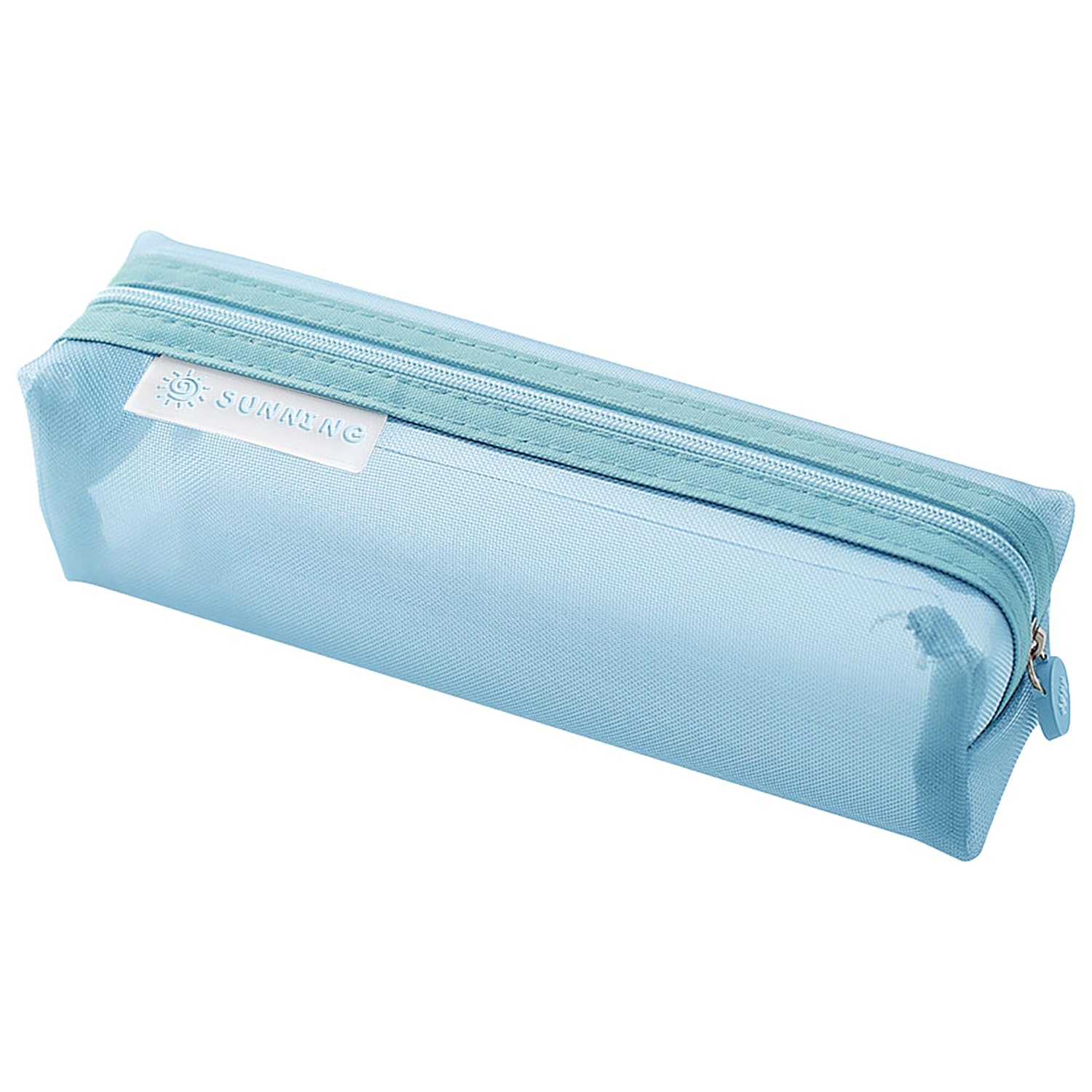 Vanyibro 1 Estuches Transparentes con Cremallera para exámenes, Oficina y Viajes, Blue, Estuche para lápices