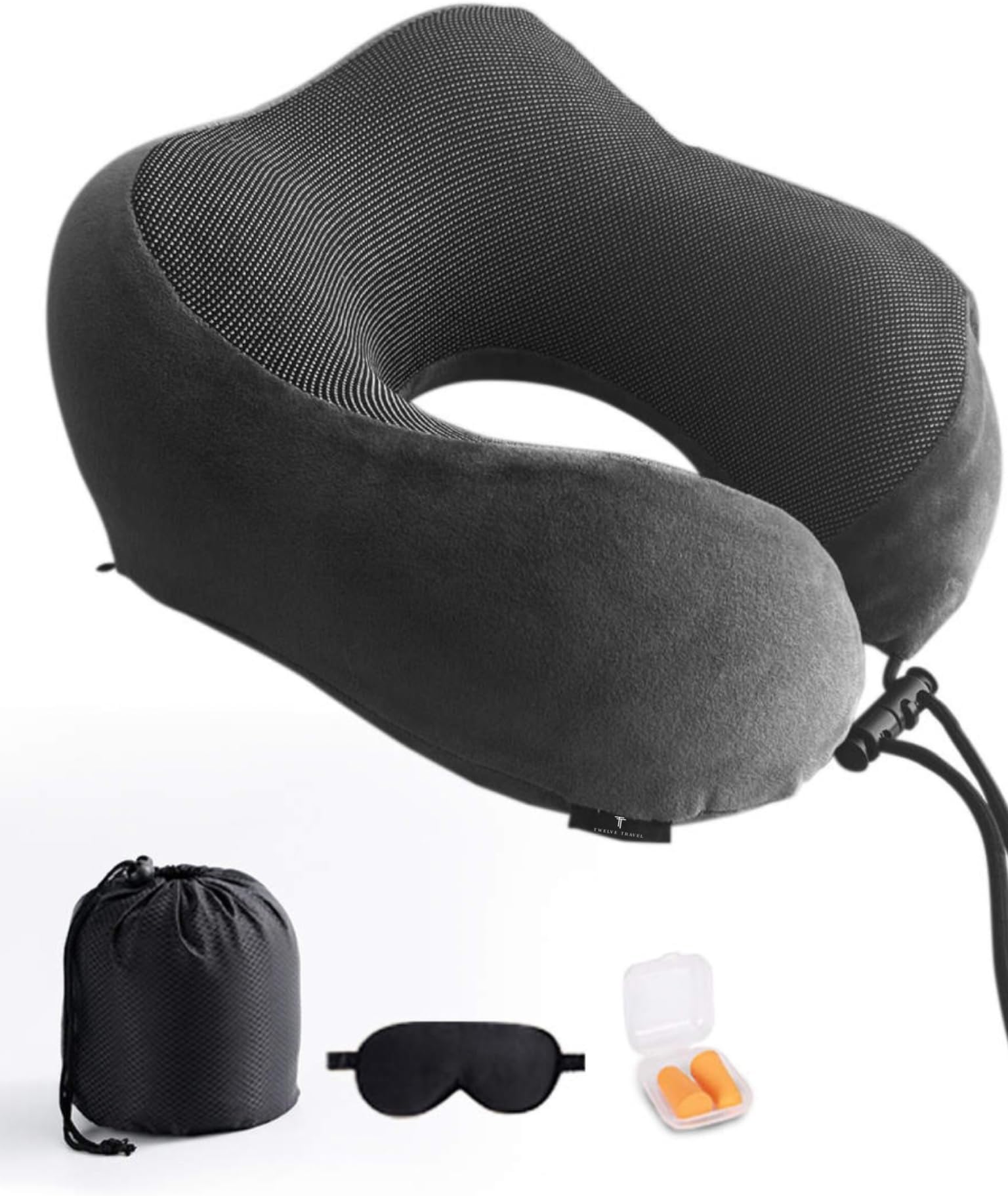 Travel Pillow, Neck Pillow for Airplane Travel, with Pure Memory Foam Neck Pillow