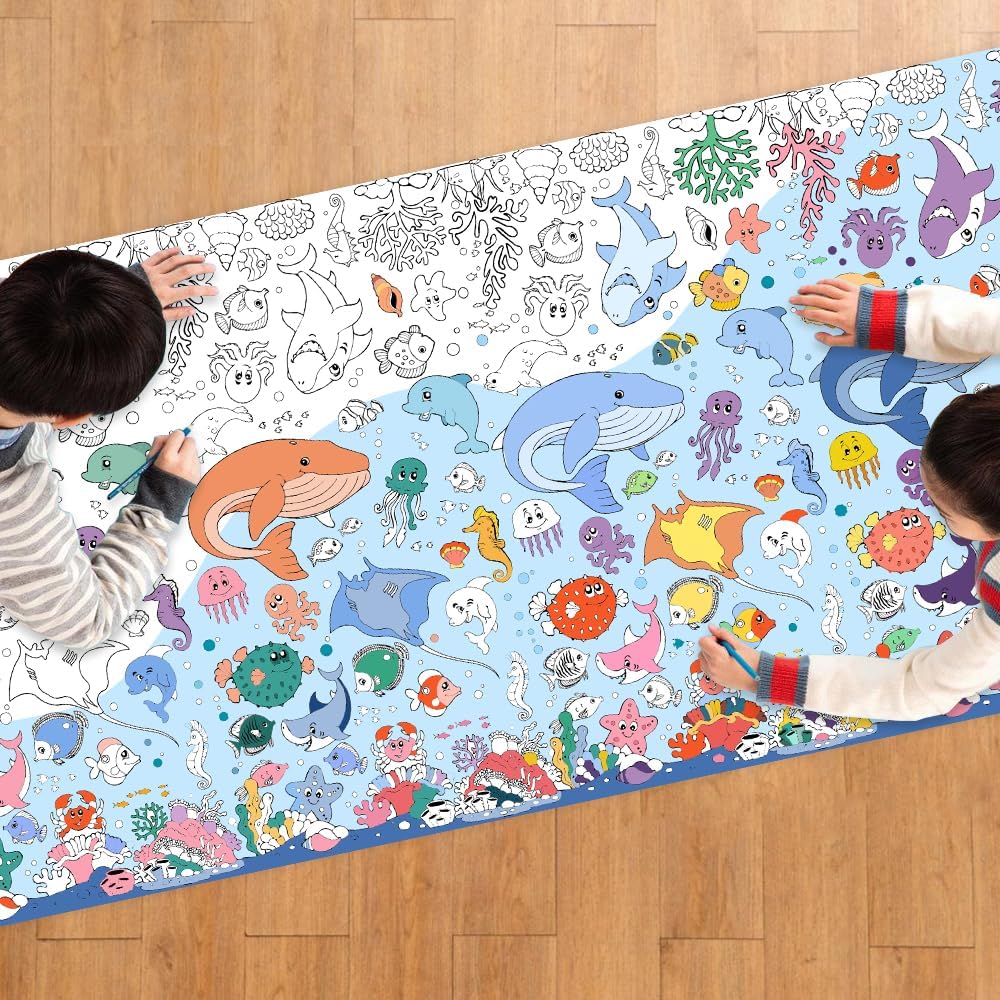 2 Pcs Under The Sea Giant Coloring Poster for Kids Thailand | Ubuy