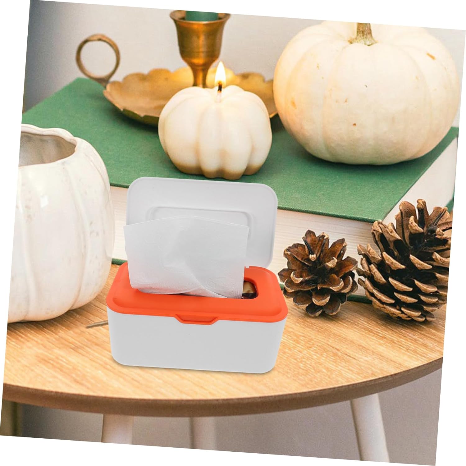 Abaodam 2pcs Wet Wipes Storage Box Lid Refillable Wipes Holder Travel Tissue Case Tissue Dispenser for Home