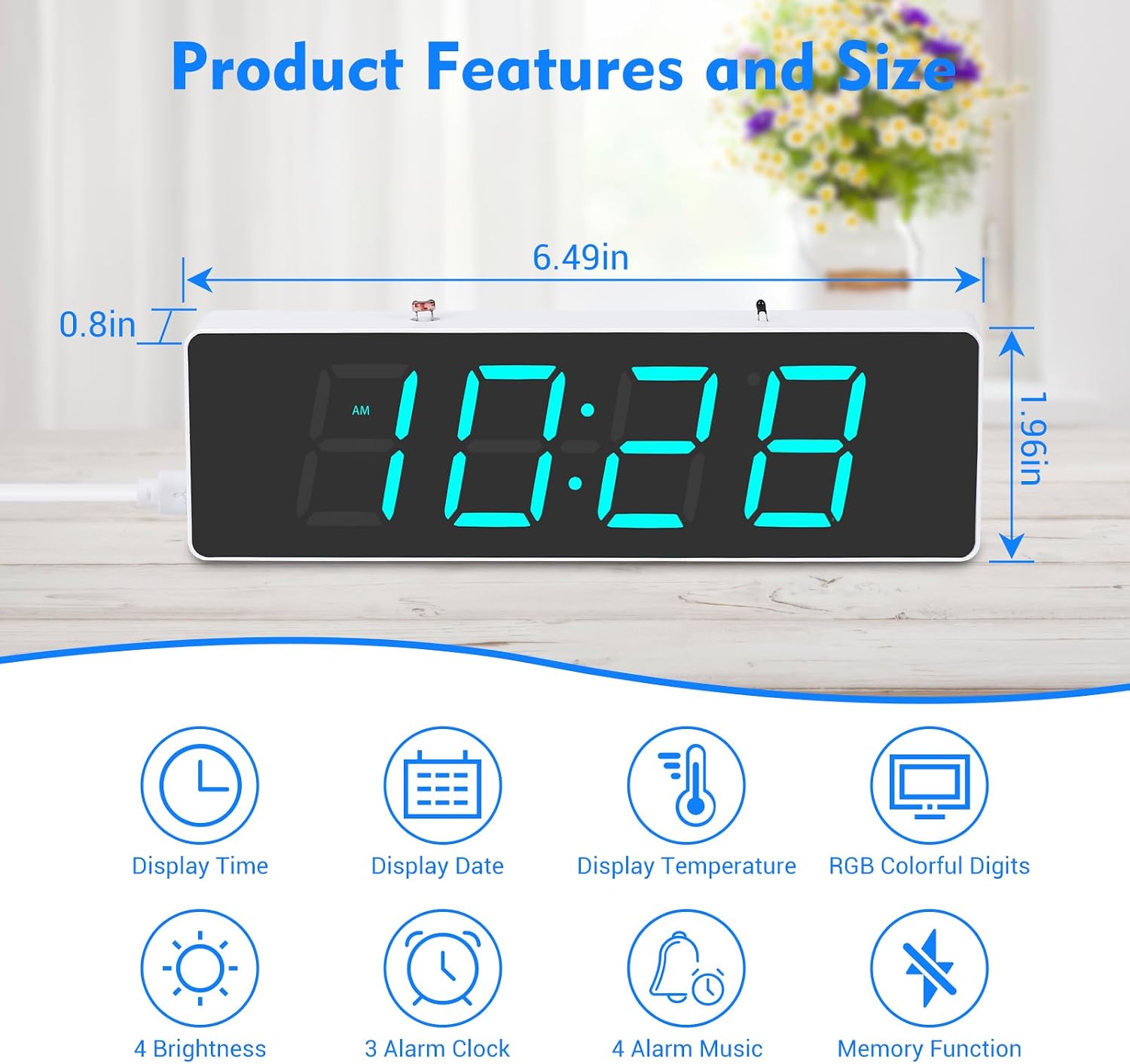 MiOYOOW 4-digit RGB Colorful LED Digital Clock Kit with Acrylic Shell and 6-Digit DIY Digital Electronic Clock Kit, Soldering Practice Kit for College High School Education and Daily Use image 4