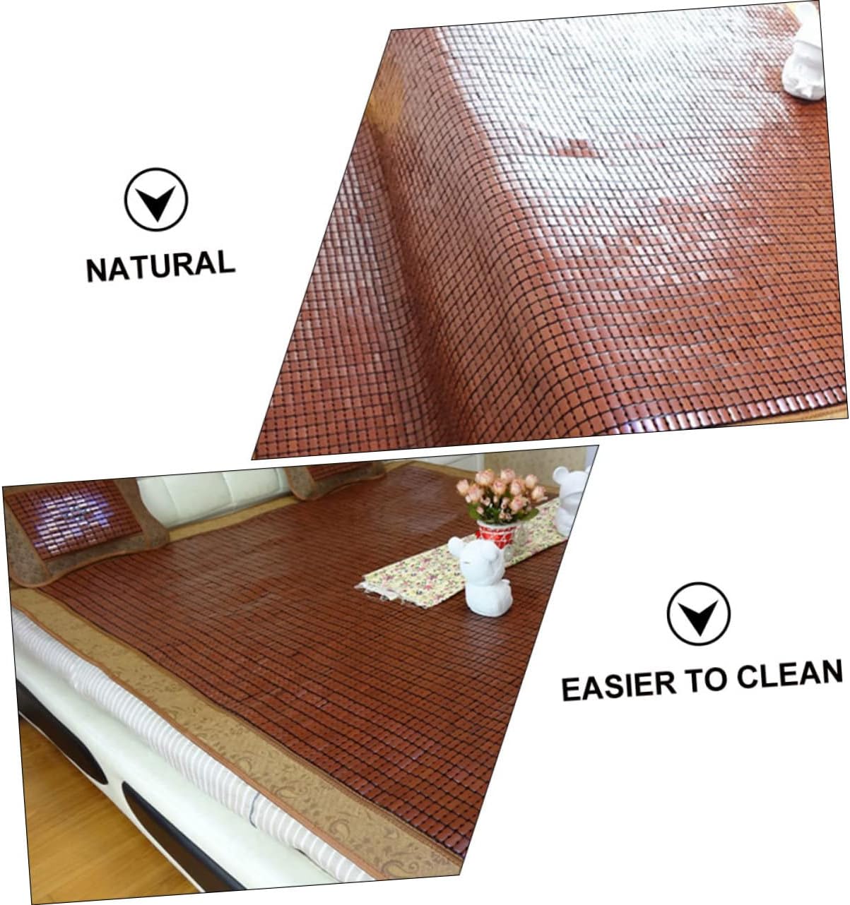 BESTOYARD 50pcs Bamboo Mat Tablets Seat Pad Repair Pieces Home Car Balcony Cooling Seat Cushion Fittings image 3