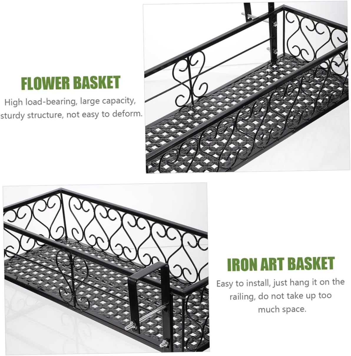 Hanging Plant Shelf Iron Art Basket Balcony Flower Holder Macrame Plant Hanger