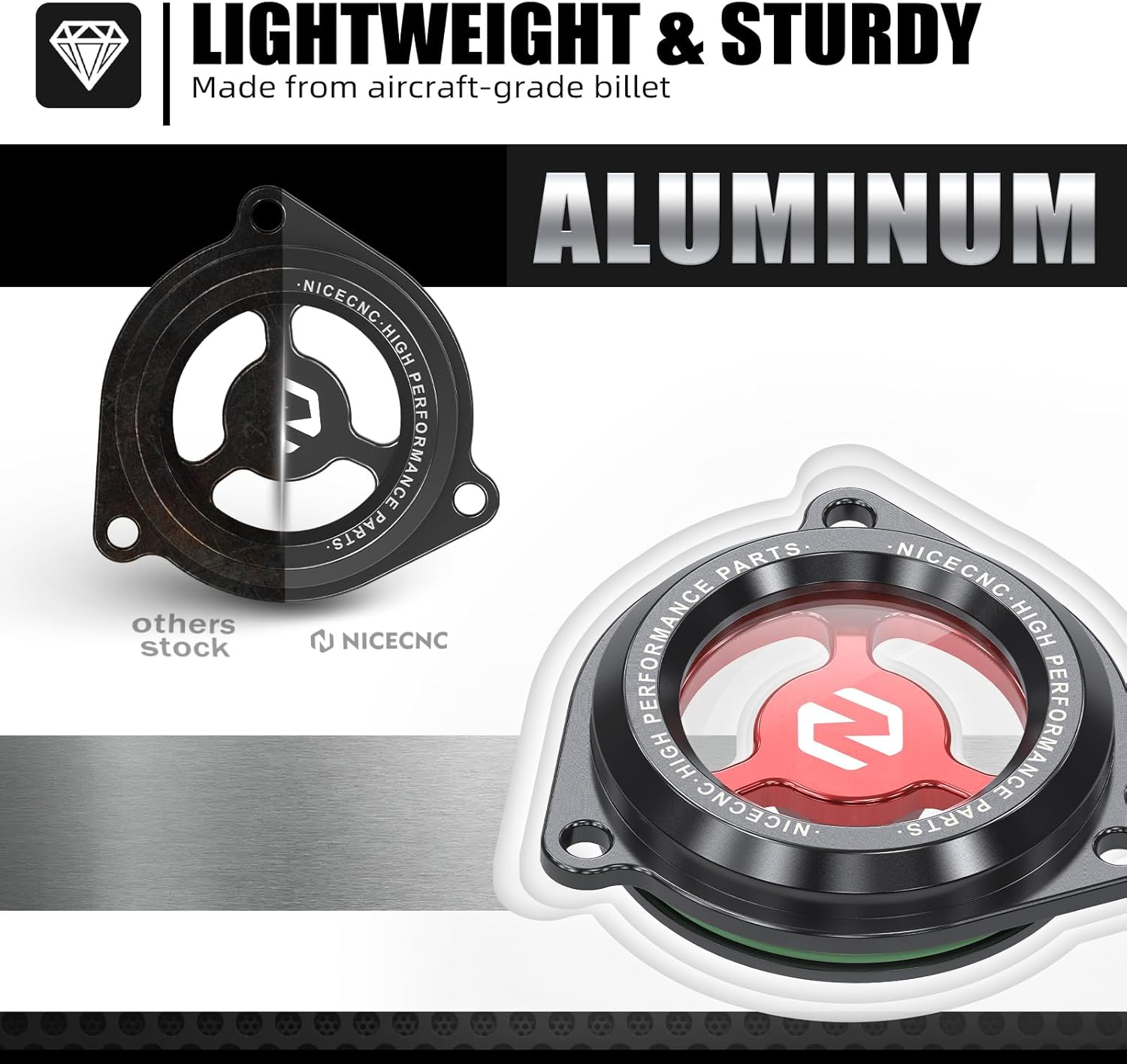 NICECNC Engine Timing Tensioner & Transparent Oil filtrar Starter Cover Compatible with Suzuki DRZ400/S/SM 2000-2024 See Fitment