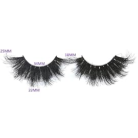 Gmagictobo False Eyelashes Dramatic 25MM Lashes 3D Faux Mink Lashes Wispy Pack Long Thick Volume Soft Strips False Lashes 8 Pairs Multipack