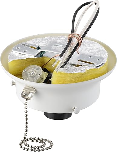 Miniatura 7 de Aspen Creative 22101-01-1 - Kit de soporte de techo empotrado con interruptor de cadena de encendidoapagado en acabado negro mate de 3-58 pulgadas,