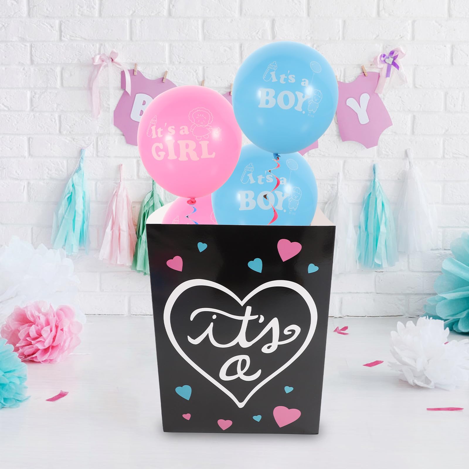 Scatola Rivelazione Genere Palloncini, Carta e Plastica