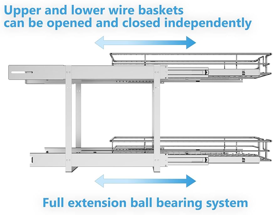 LOVMOR キャビネットオーガナイザー 幅14インチ 奥行き21インチ Amazon.co.jp: LOVMOR 引き出し式キャビネットオーガナイザー 幅14