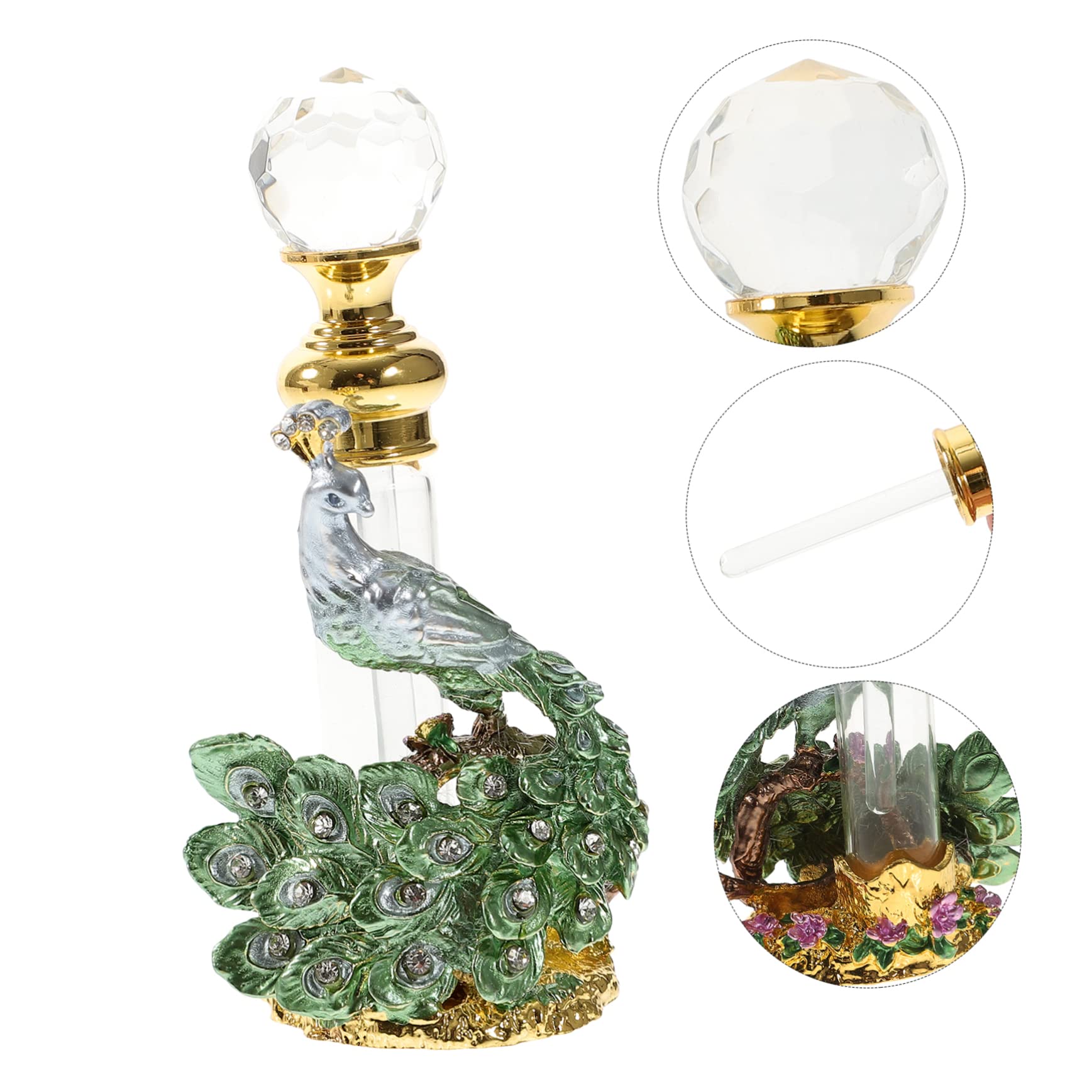 Amosfun 3stücke Retro Parfümflasche Nachfüllbar Dekorativ Für Ätherische Öle Und Aromatherapie Grünes Design Mit Bunten Mustern Für Unterwegs