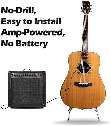 Miniatura 7 de Pastilla de guitarra con clip para guitarra acústica de cuerda de acero (no para clásica) Pastillas de guitarra eléctrica de 38-42 pulg Transductor