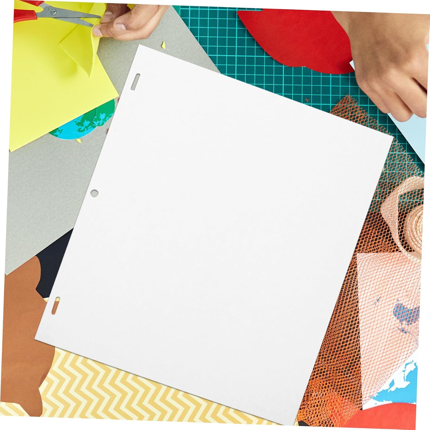 HANABASS 200pcs Three Hole Animation Punched Paper for Artists Tracing Drawing Paper for Digital Animation Suitable for Students and Professionals White