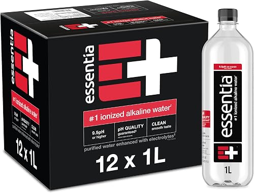 Essentia Ionized Alkaline Water, 9.5 Ph Until Opened, 99.9% Pure, Bottled Water, 12Pk
