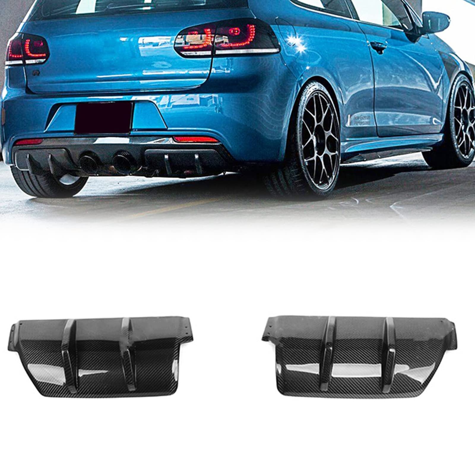 Diffuseur carbone Golf 6 MK6 R20 idéal pour les rassos et sorties circuit - 8