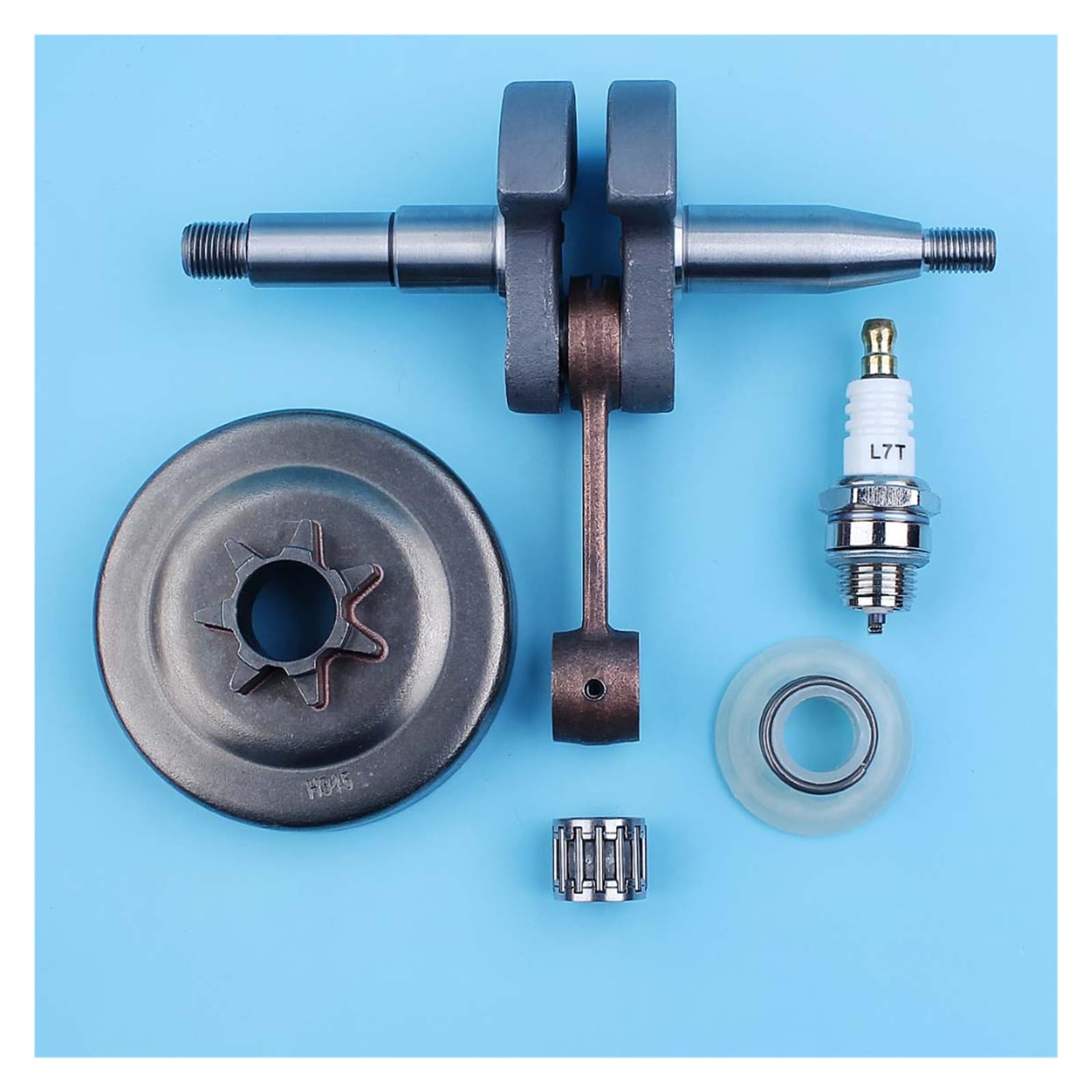 Kit de cojinete aguja engranaje helicoidal embrague cigüeñal for motosierra Husqvarna 350 345 340 503858071,503 85 80-71
