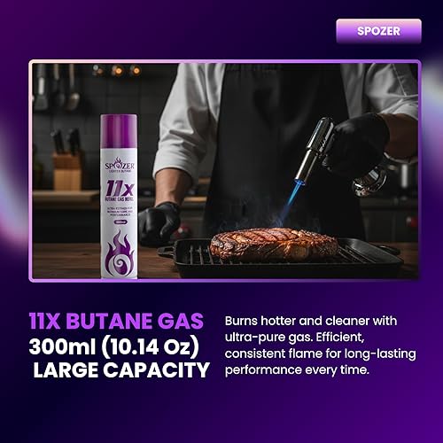 Miniatura 7 de 11 combustible butano premium, universal 99.99% gas butano ultra puro para encendedores, latas de 10.14 onzas, una caja de exhibición (paquete de 12)