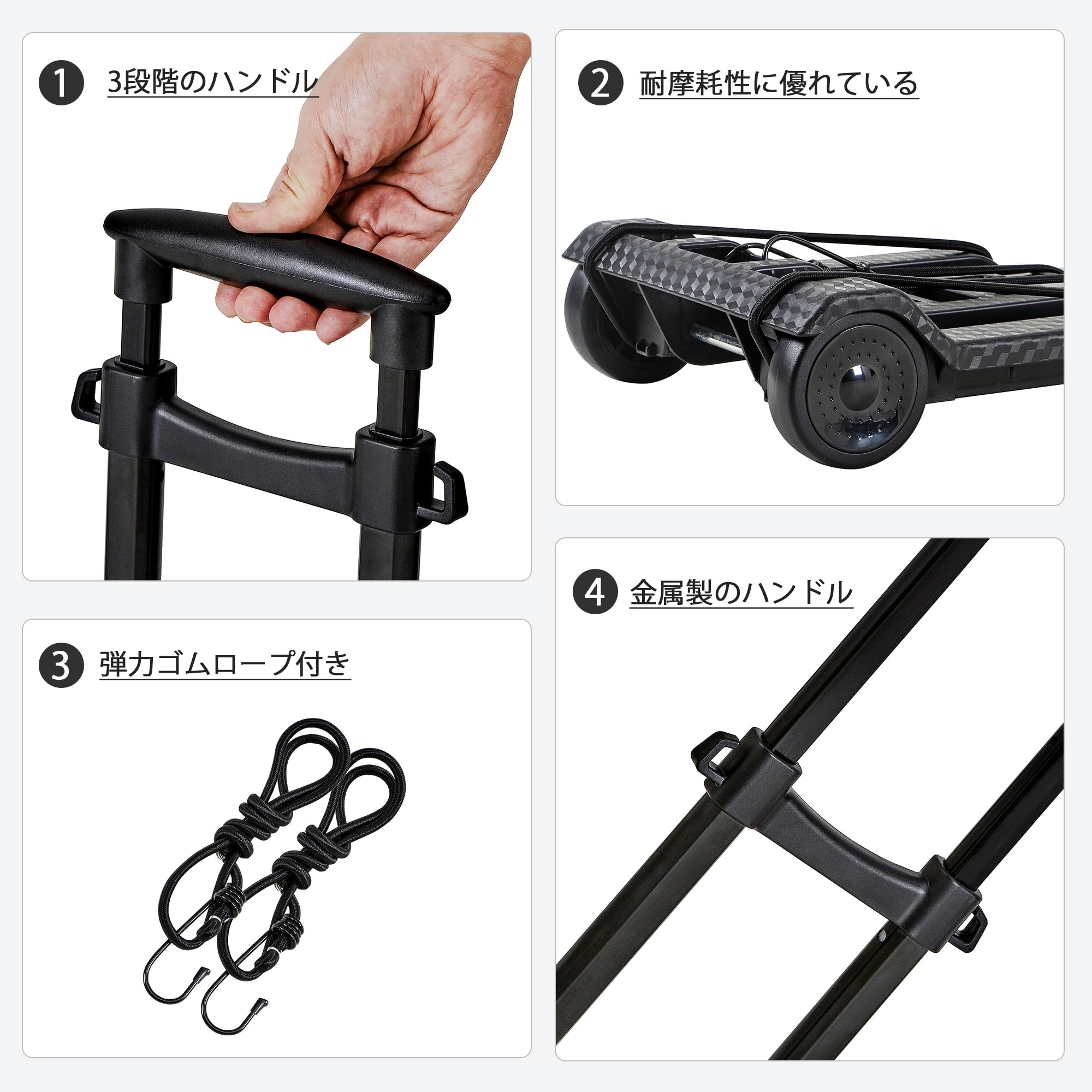Amazon.co.jp: VECELO キャリーカート 折りたたみ式 手押し 耐荷重50kg