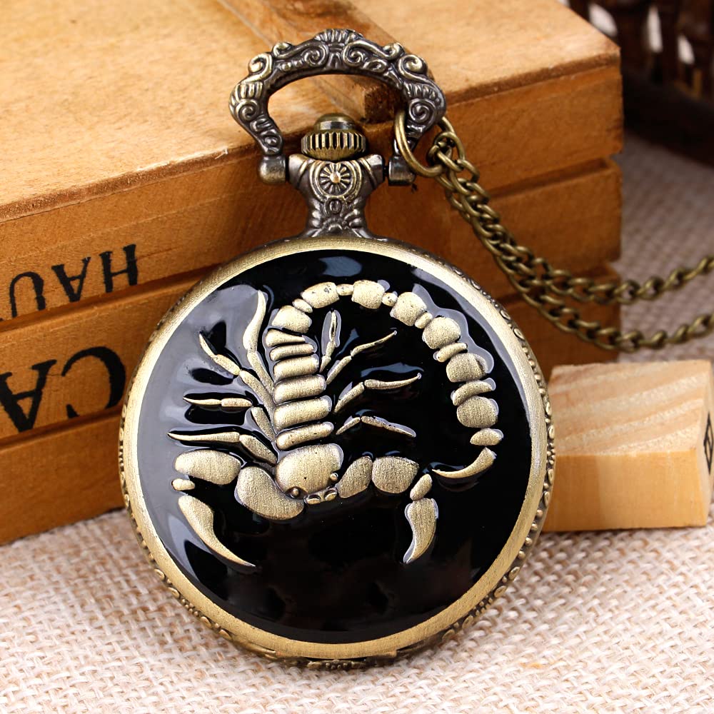Orologi da tasca, Con collana con taschino, orologio da tasca teschio uomo