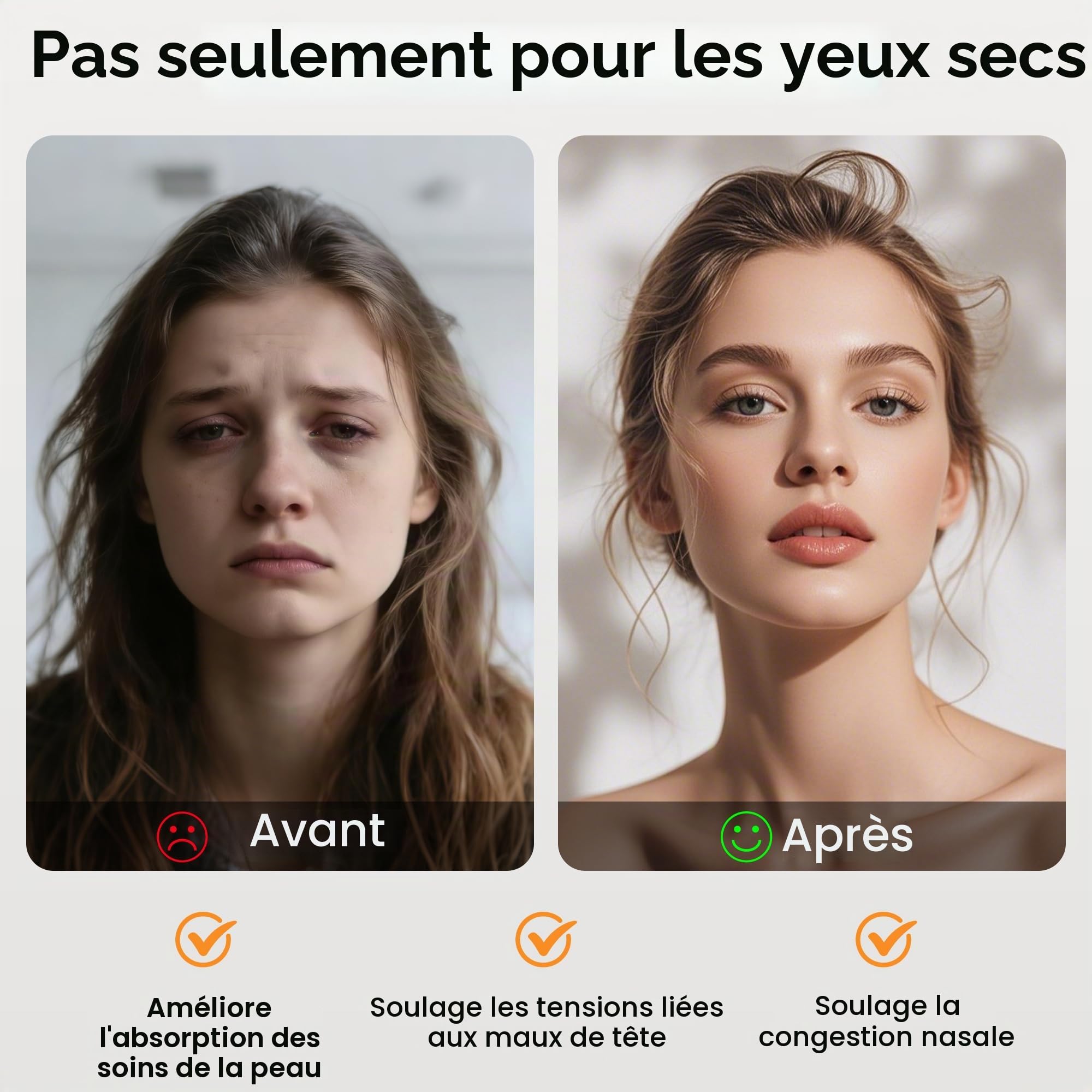 Masque chauffant BOYUNSHI sans fil pour les yeux secs, traitement de la blépharite, soulagement des yeux, améliore le sommeil, 4 niveaux de chaleur et 4 minuteries, coussin chauffant lavable pour les