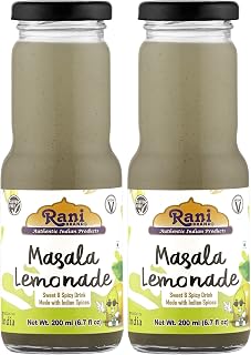 Rani Masala Lemonade 6.7 fl oz (200 ml) Glass Bottle, Pack of 2 ~ Indian Fruit Beverage | Vegan | Gluten Free | NON-GMO | Indian Origin