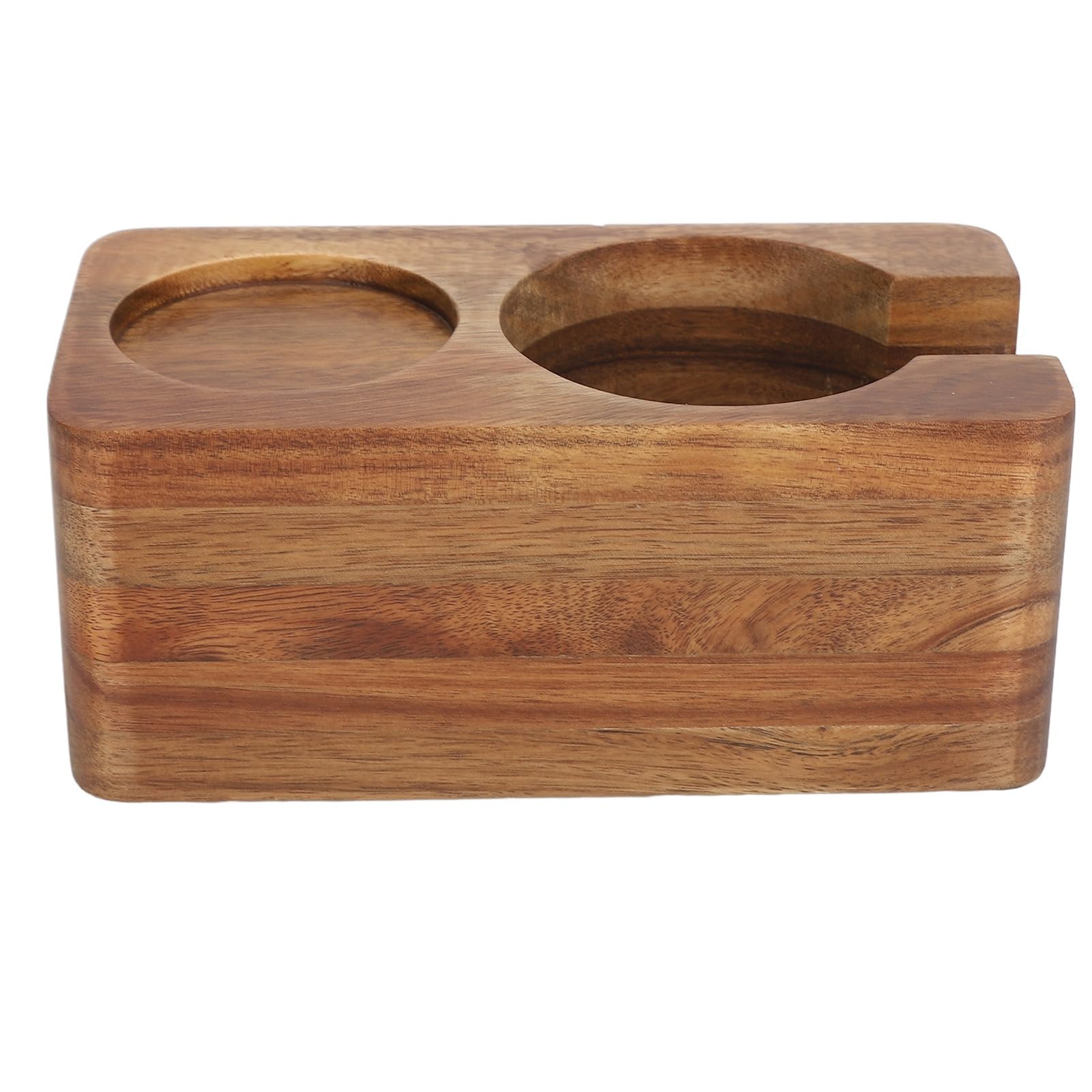 Station de bourrage espresso 58mm et support de porte-filtre à café en bois long
