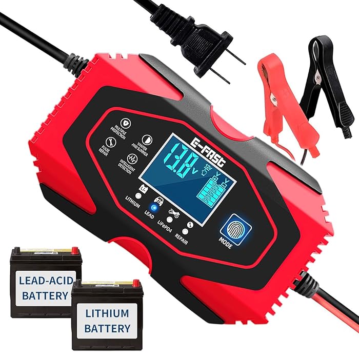 Buy efast Car Battery Charger,12V 6A Smart Battery Trickle Charger,12V