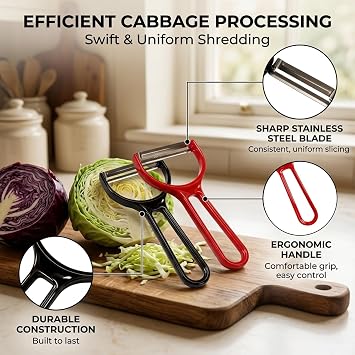 Cabbage Shredder, Two Pack Efficient Vegetable Slicer for Meal Preparation, Compact Kitchen Gadget for Quick Cabbage Processing