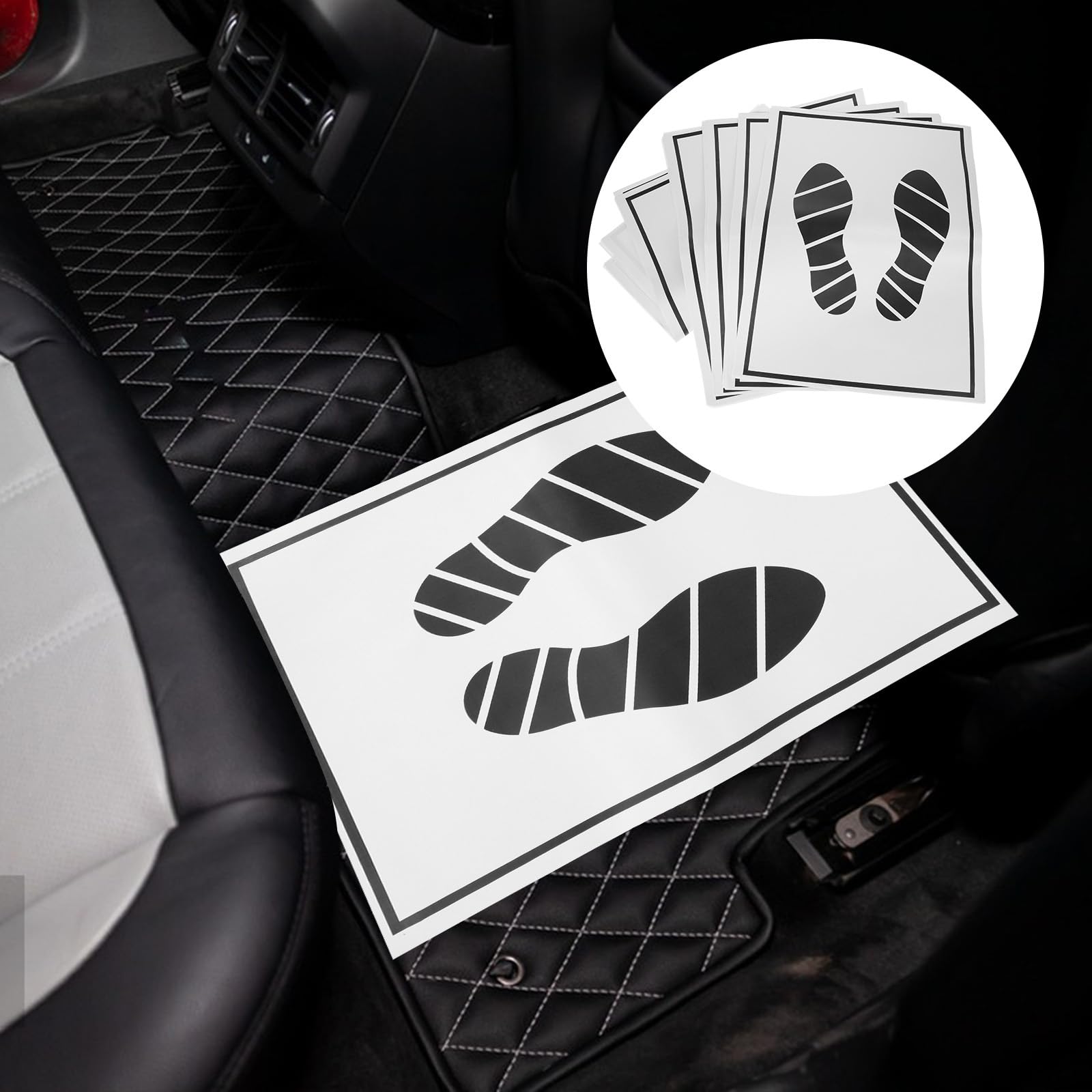 CLISPEED Lot de 50 tapis de voiture en papier jetables qualité supérieure pour voiture, véhicule et véhicule