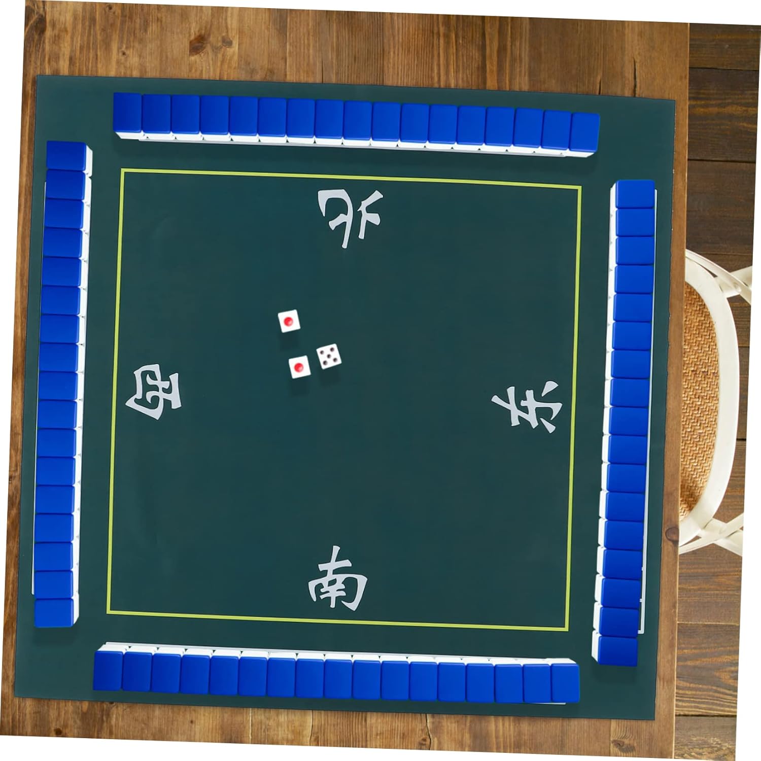 Square Mahjong Table Cover Noise Reduction Mat Gaming Tabletop Cover Polyester