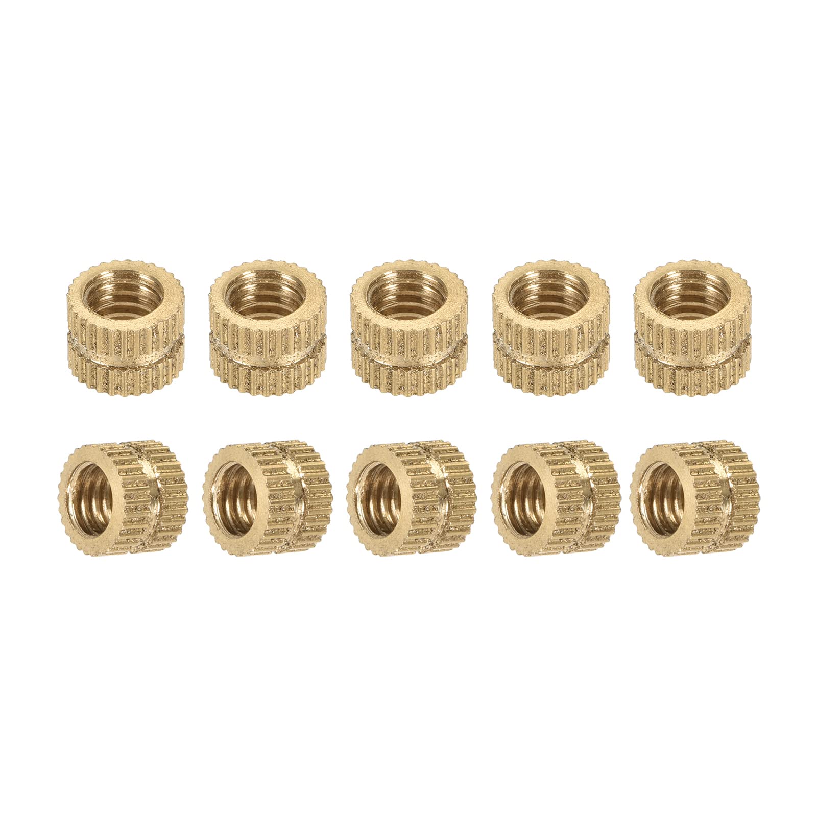Dadi Inserti Zigrinati In Ottone M6x6x8mm - 40 Pezzi Per Plastica, Stampi E Elettronica, Con Filettatura Femmina - Foto 7