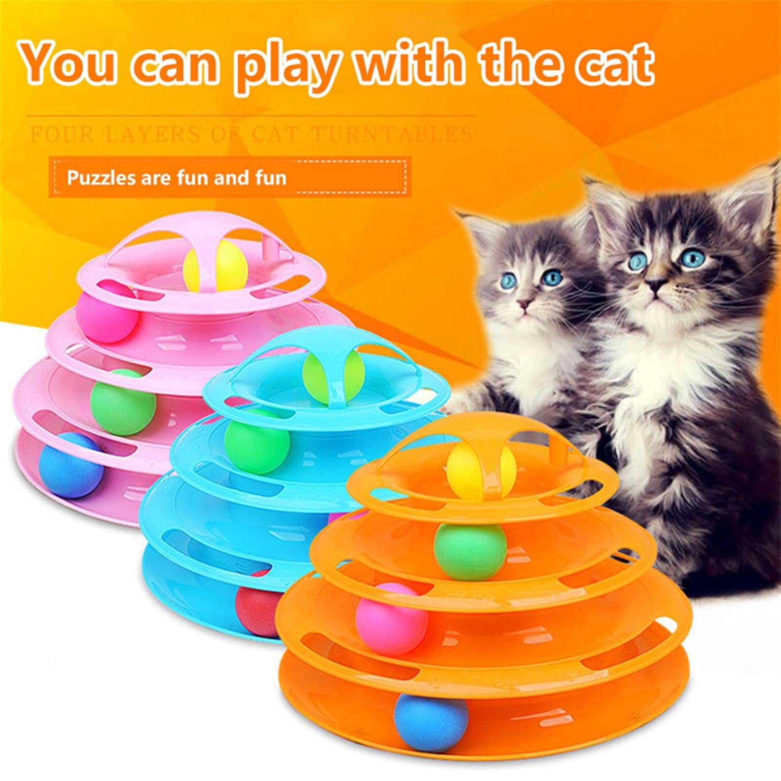 Interactieve toren van 3 ballen voor Katten