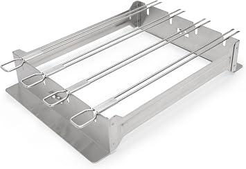 Broil King 69138 Narrow Kebab Rack, Set of 4-12-in / 30.5 cm, Stainless Steel