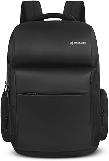 CARLTON Laptop Backpack 22L With Rain Cover, Pockets for Hard drive, Passport Pocket & Air Cushion System |Midnight Black... Price In India