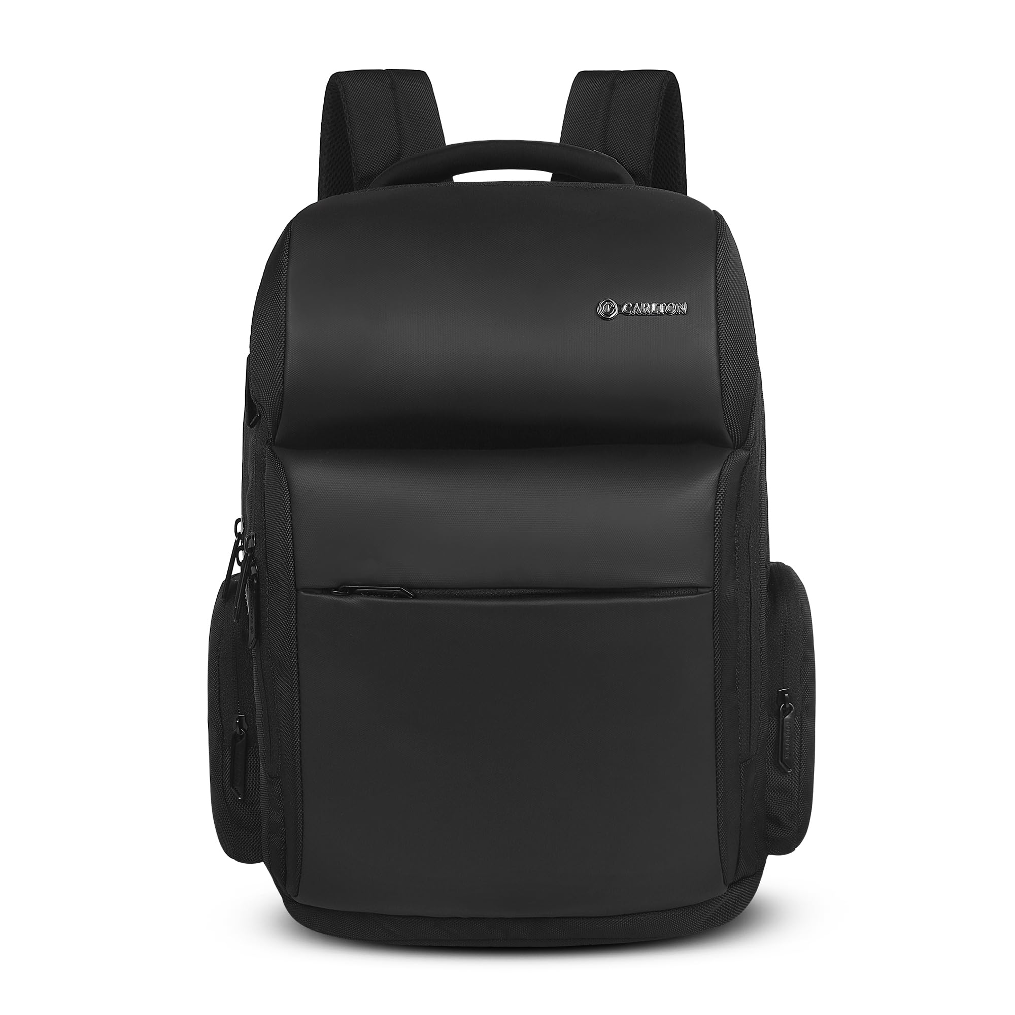 carlton Laptop Backpack 22L With Rain Cover, Pockets for Hard drive, Passport Pocket & Air Cushion System |Midnight Black | Dorset 05-picture-9