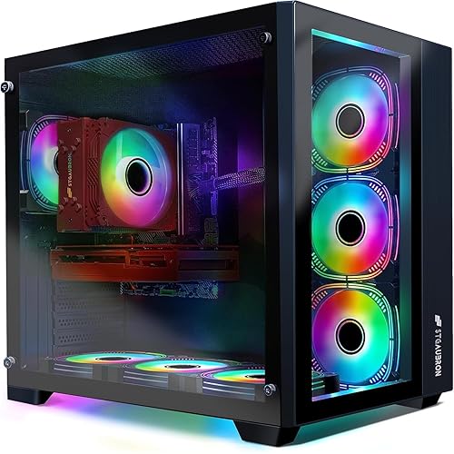 STGAubron Gaming PC Computer Desktop, Intel Core i7-10700KF up to 5.1GHz, GeForce RTX 3060 12G, 16G DDR4, 1T SSD, 600M WiFi, BT 5.0, RGB Fan x7, RGB BT Sound Bar & Gaming Headphone, Windows 11 Home