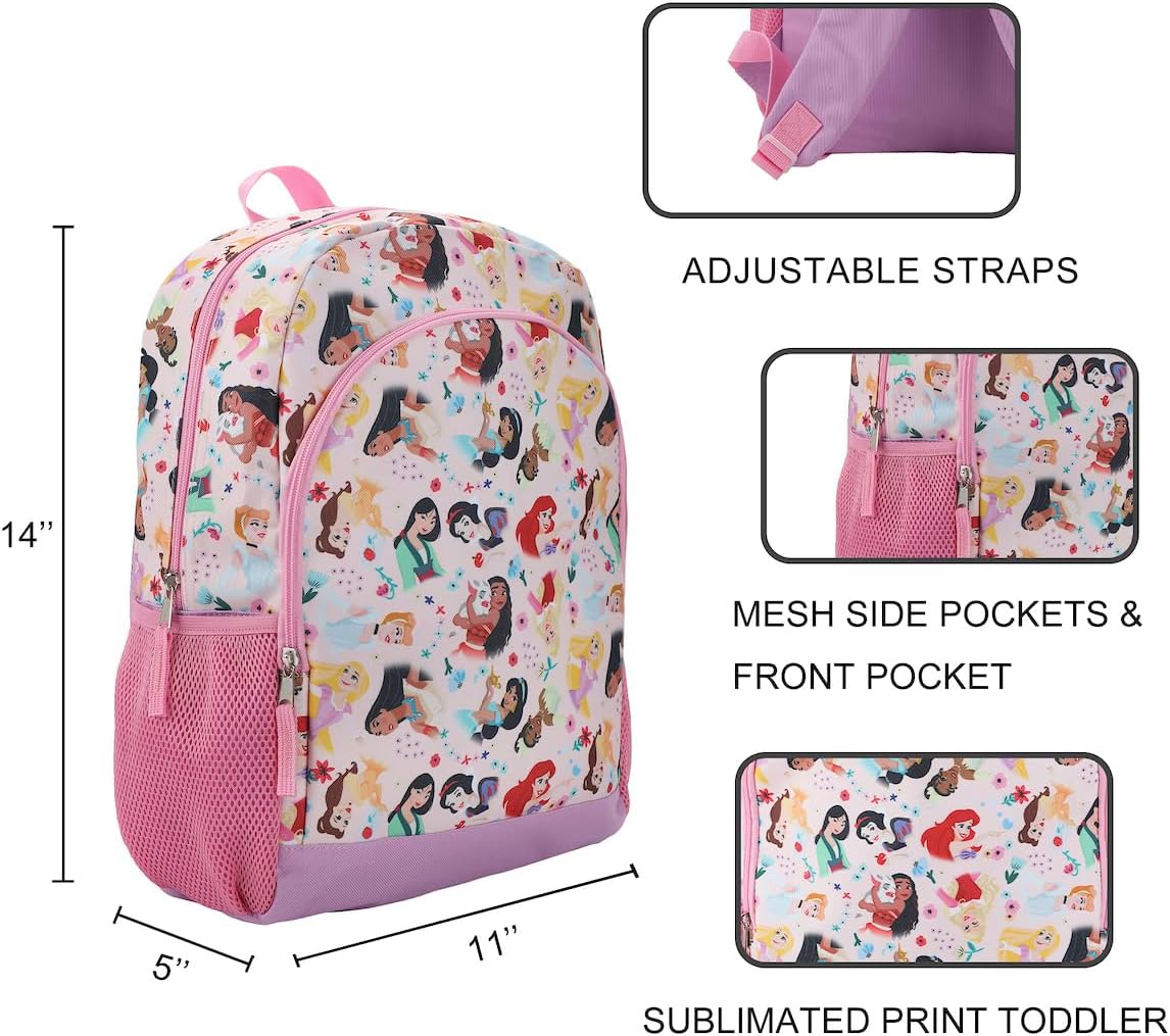 Disney Princess AOP 14 Youth Backpack - Image 4