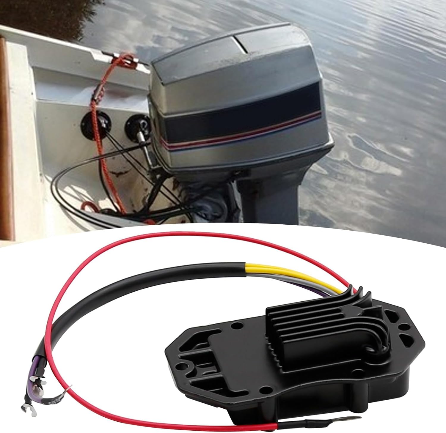 EATAKWARD 193-5204 Voltage Regulator Rectifier, Replacement for Johnson Evinrude 80-235 HP 4 & 6 Cylinder Outboard Motor 1987-1992 395204 584423 18-5825 35 Amp CDI