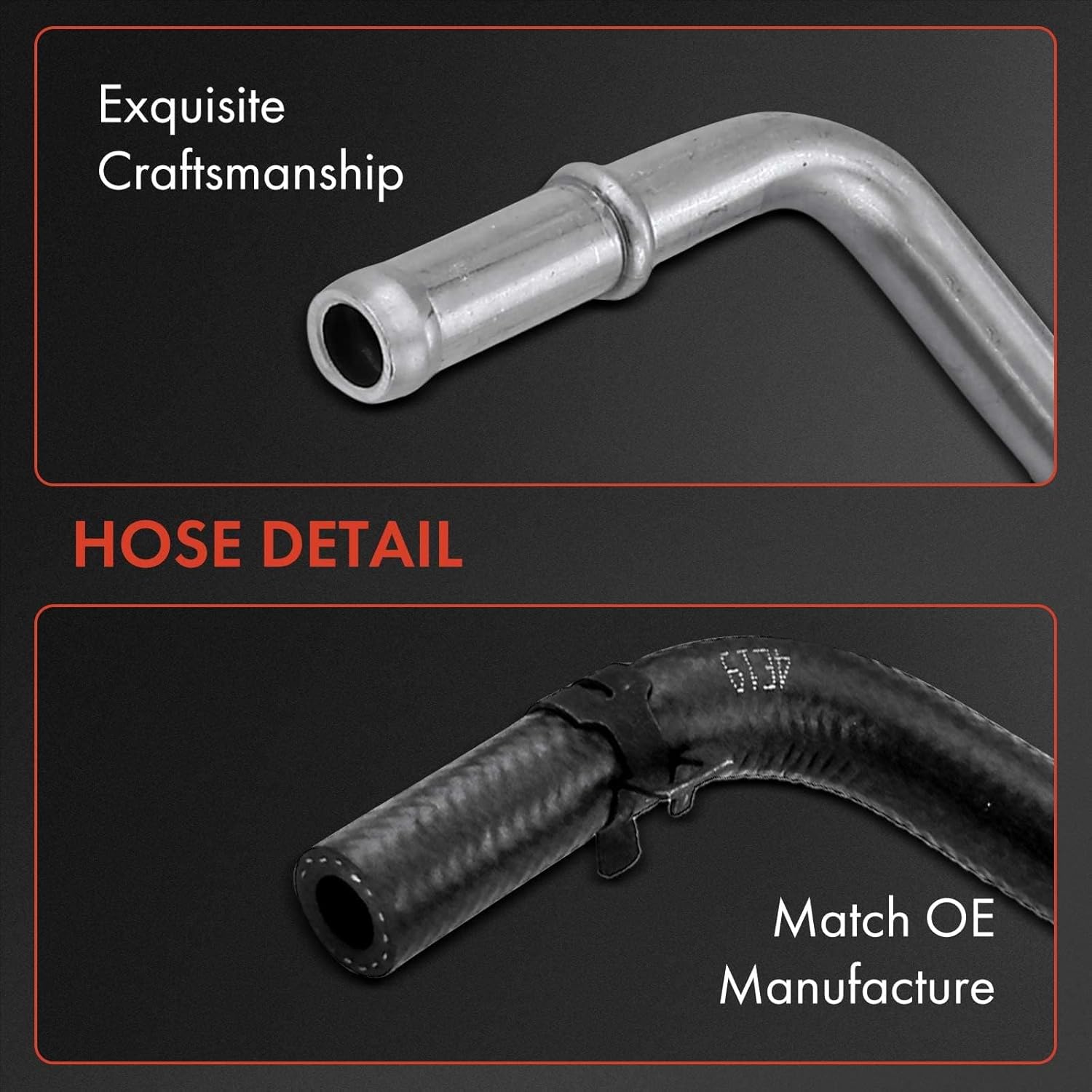 A-Premium Power Steering Return Hose Line Assembly Compatible with Hyundai Santa Fe 2006 2007 2008 2009 2.7L 3.3L Union to Cooler