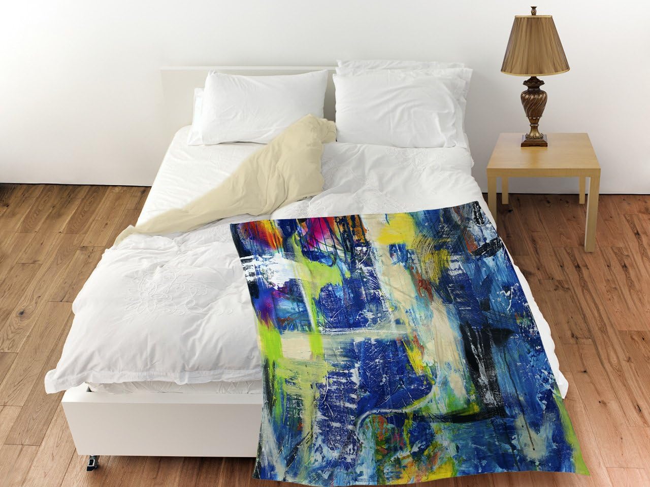 Manual Woodworkers & Weavers Coral Fleece Throw Blanket, 50 by 60-Inch, Spiritual Graffiti