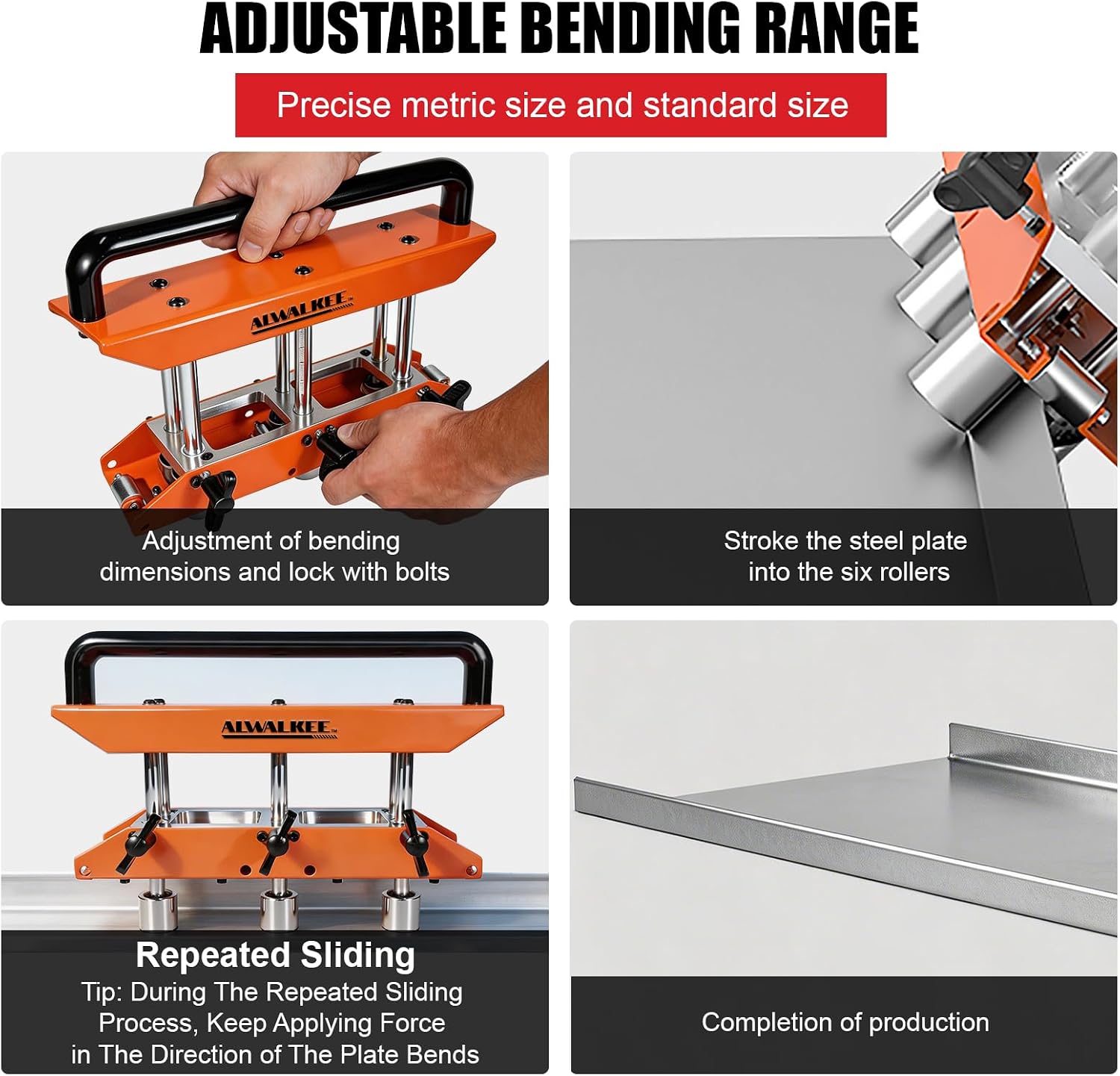 3-Station Edge Roller Bender - Sheet Metal Bending Tool image 4