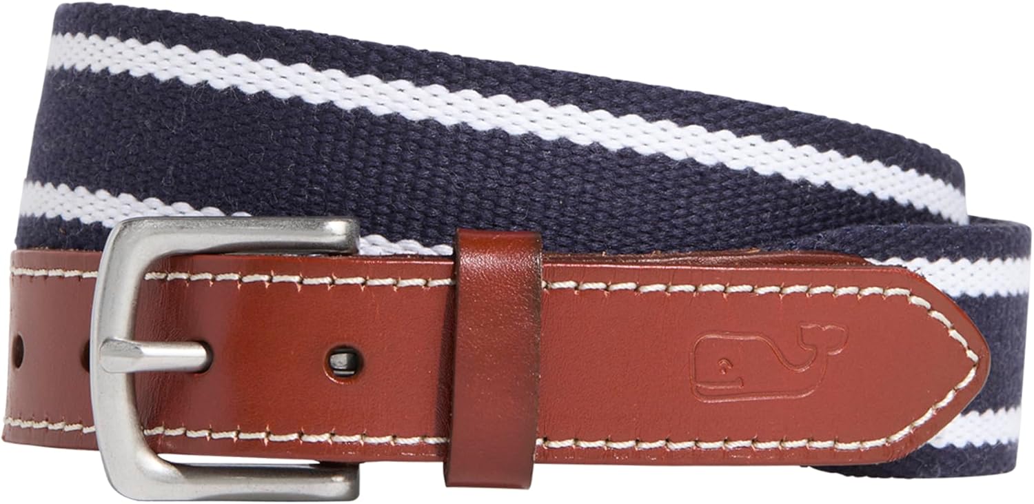 vineyard vines Boys' Boys Sailors Stripe Canvas Club Belt
