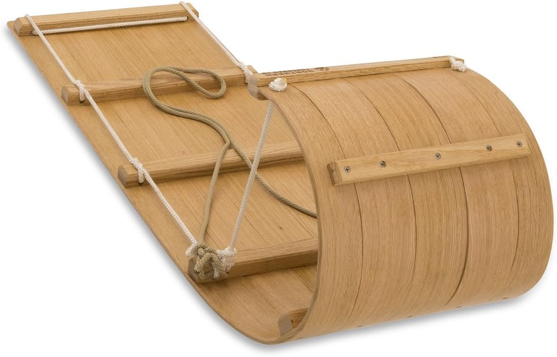 Wooden Toboggan - Snow Toboggan Sled - Premium Quality Wooden Tobaggon for Kids & Adults - Handcrafted - 4ft