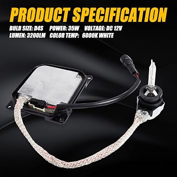 RANSOTO Xenon HID Headlight Ballast Control Unit with Igniter D4S Bulb Compatible with 2006-2012 Lexus IS250 GX460 ES350 GS300 GS350 RX350 & Toyota Prius Avalon, Replaces DDLT003 85967-52020 KDLT003