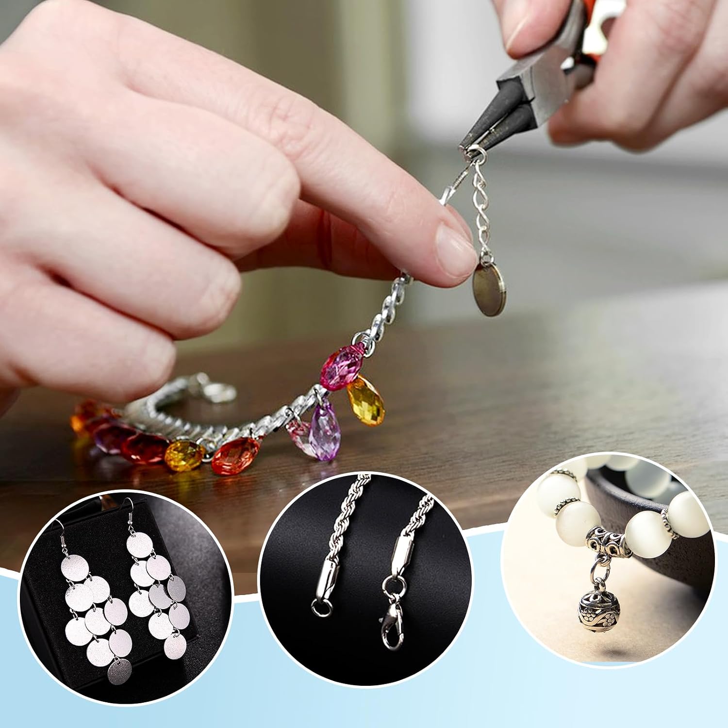 TOAOB 200pcs Stainless Steel Jump Rings 12mm Open Jump Rings Connectors for Keychains Earrings Necklace Jewelry Making