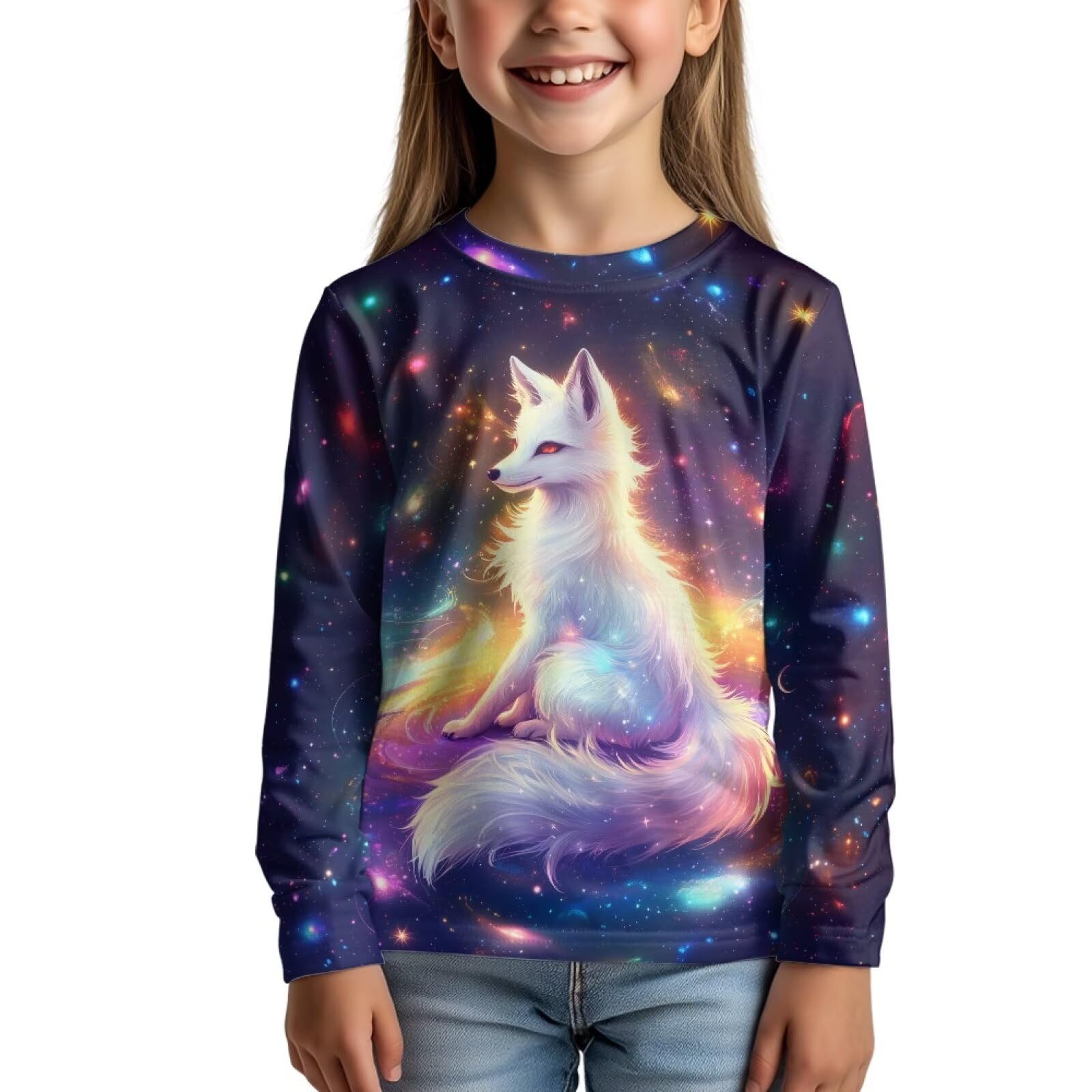 Uourmeti Girls Graphic Tees Long Sleeve T Shirts for Teens